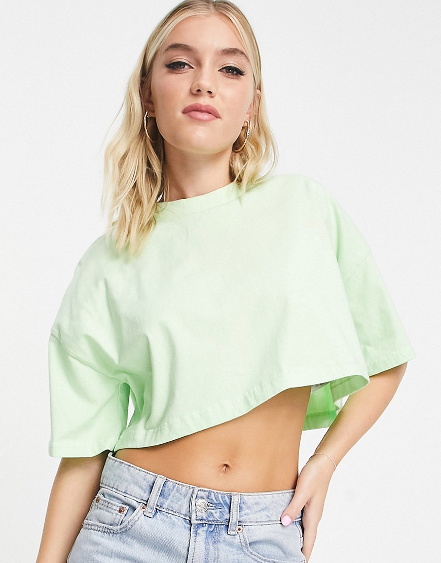 maxi cropped T-shirt in green