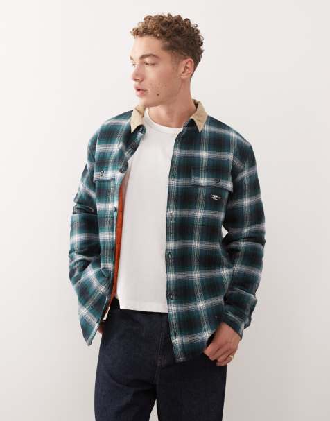 Quiksilver Mercury desert shadow check long sleeve shirt in orion blue desert shadow