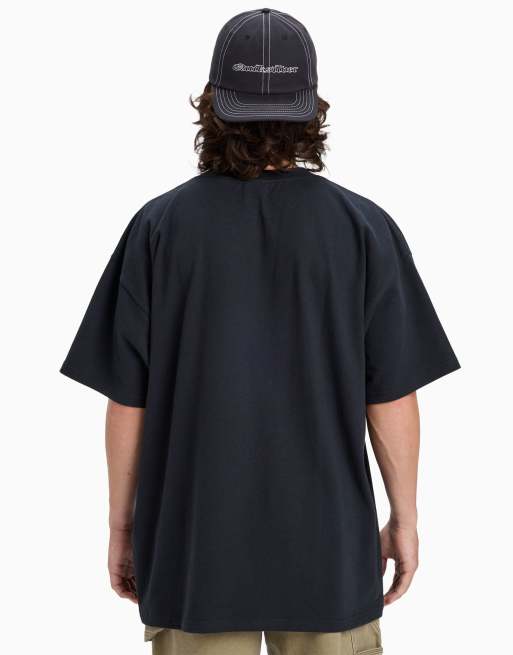 Quiksilver Mercury double up heavy weight t-shirt in black, 4 of 4