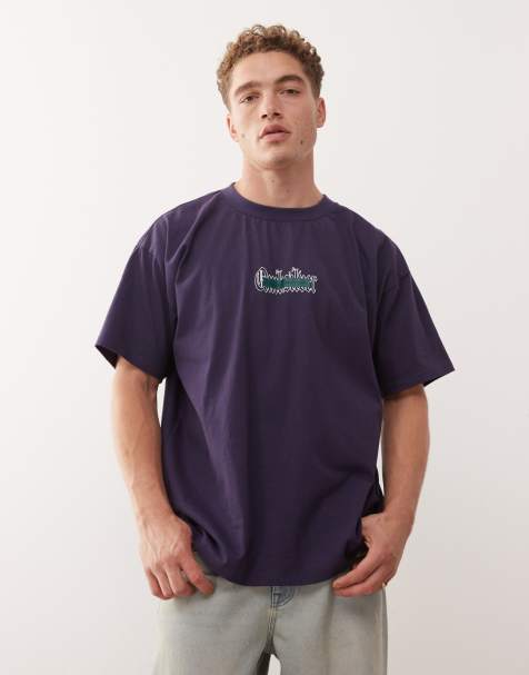 Quiksilver Mercury double up heavy weight t-shirt in purple velvet