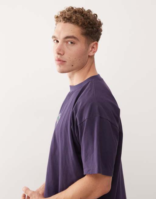 Quiksilver – Mercury Double Up – Schweres T-Shirt in Samtlila, 4 von 5