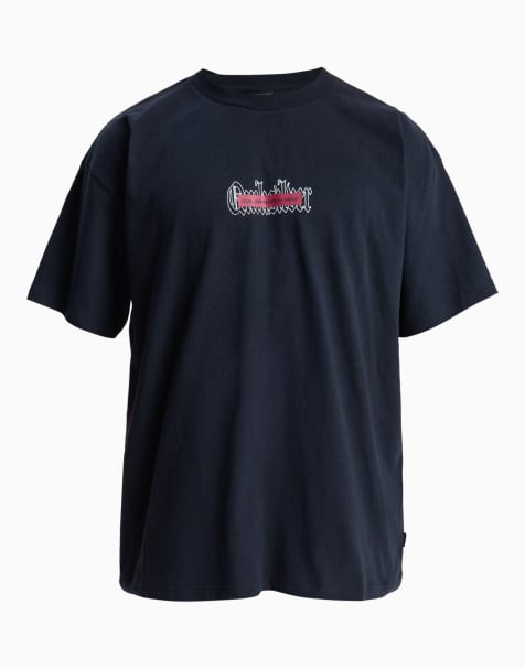 Quiksilver – Mercury Double Up – Schweres T-Shirt in Schwarz - view 1