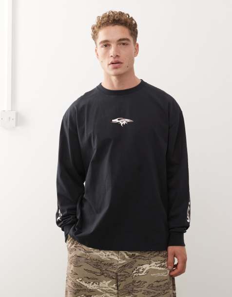 Quiksilver Mercury old english long sleeve t-shirt in black - view 1