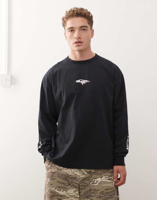 Quiksilver - Mercury Old English - T-shirt à manches longues - Noir