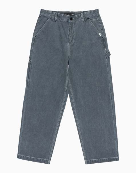 Quiksilver Mercury straight out wide cargo pants in black - view 1