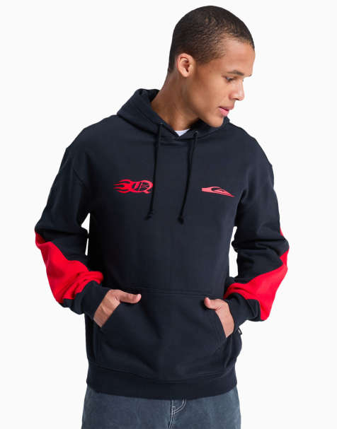 Quiksilver Mercury trident hoodie in black - view 1
