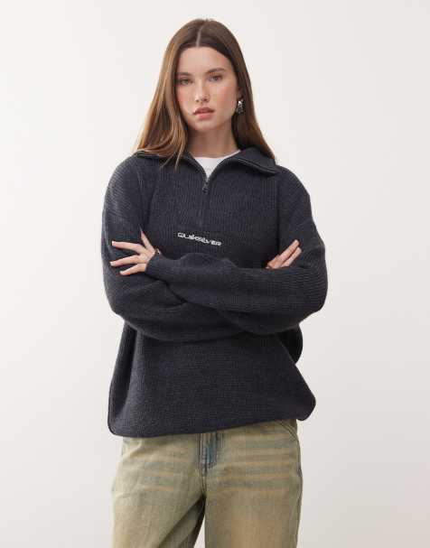 Quiksilver – Mesa Arch – Pullover in Chinablau mit hohem Kragen - view 1