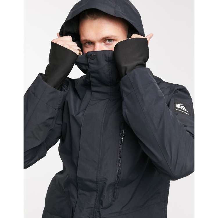 Quiksilver Mission 2L Gore-Tex snow jacket in black | ASOS