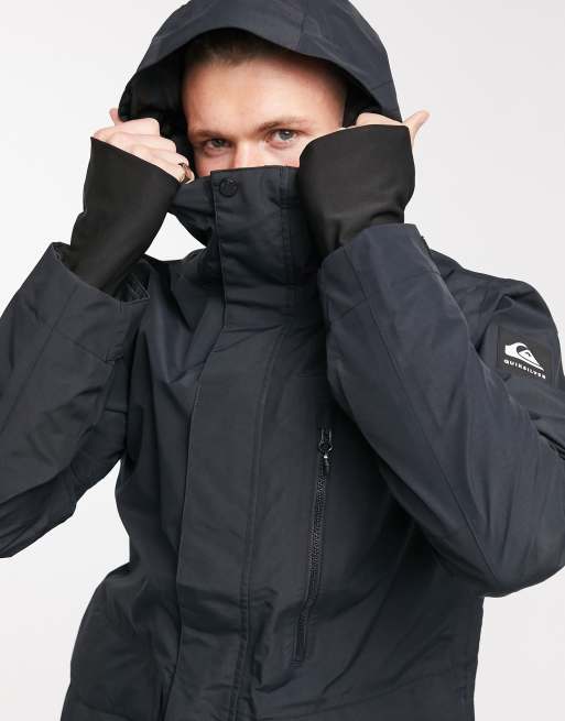 Quiksilver Mission 2L Gore Tex snow jacket in black