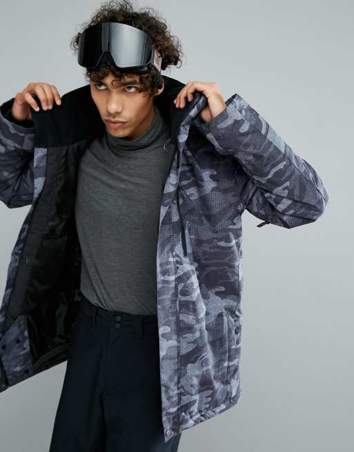 Grey camo outlet ski jacket