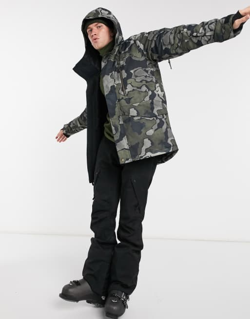 Quiksilver Mission snow jacket in black ASOS 