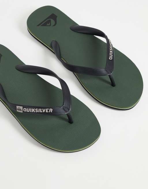 Quiksilver Molokai flip flops in khaki