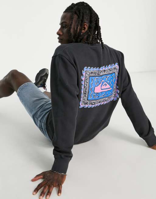 Quiksilver – Neon Slab – Svart sweatshirt
