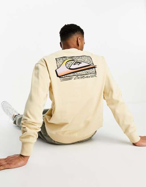 Quiksilver - Neon Slab - Sweater met ronde hals in perzikkleur