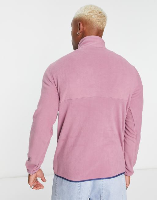 Quiksilver No Destination 2 half snap fleece in pink, 2 of 4