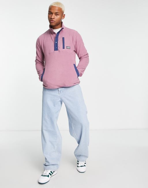 Quiksilver - No destination - Pile rosa con 2 bottoni a pressione, 4 di 4