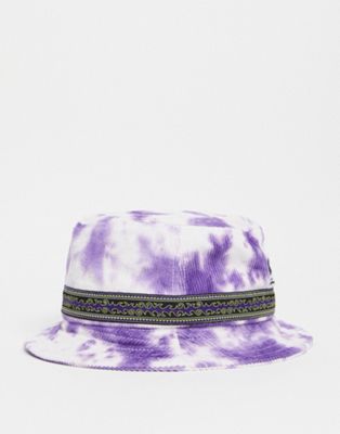 Chapeaux Quiksilver - OG - Bob en velours côtelé effet tie-dye - Violet