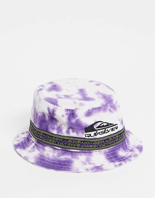 Quiksilver OG cord tie dye bucket hat in purple