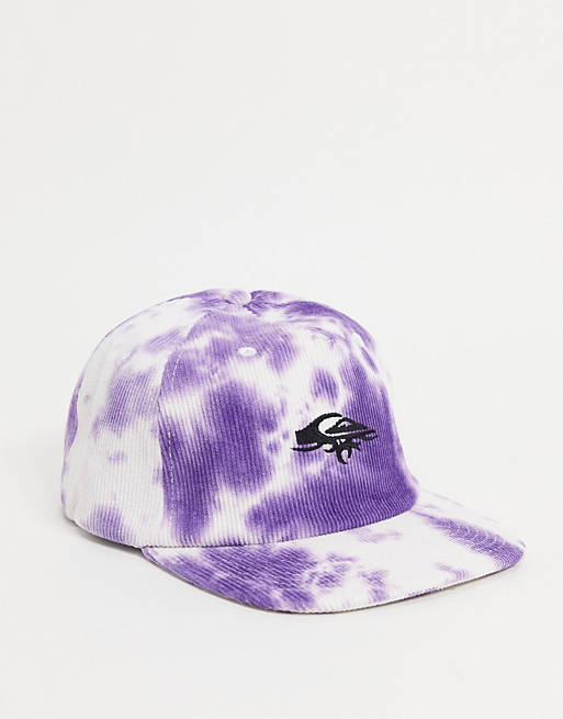 Quiksilver OG Cord tie dye cap in purple