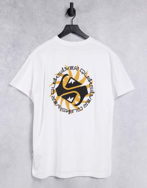 Quiksilver - OG - T-shirt con stampa a spirale sul retro, colore bianco