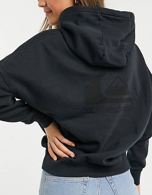 Women Quiksilver oversized hoodie in black 