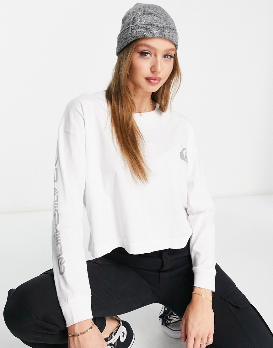 Quiksilver Oversized Long Sleeve T-shirt In White