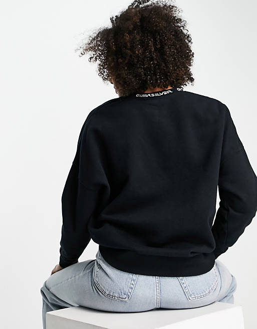 Hoodies & Sweatshirts Quiksilver Oversized sweatshirt in washed black Exclusive at  