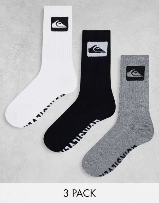 Quiksilver - Pakke med 3 par ribstrikkede sokker i flere farver