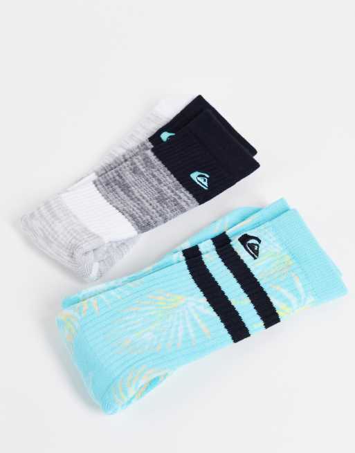 Quiksilver – Palm – 2er-Pack Socken in Blau/Grau, 4 von 4