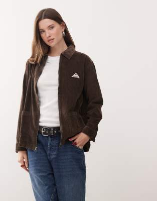 Quiksilver - Payarawa - Langärmlige Hemdjacke in Schokobraun mit Reißverschluss-Brown