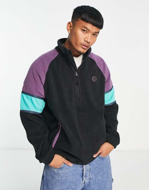 Quiksilver - Powder Chase - Fleece med 1/4 lynlås i sort