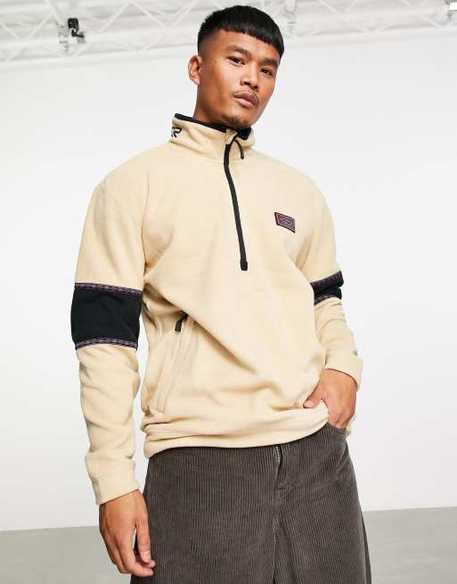Quiksilver - Powder Chaser - Fleece met 1/4 rits in ecru