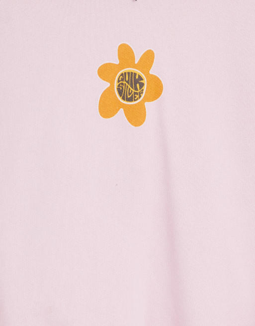 Quiksilver Pray For Wave cropped hoodie in pink/black, 2 of 4
