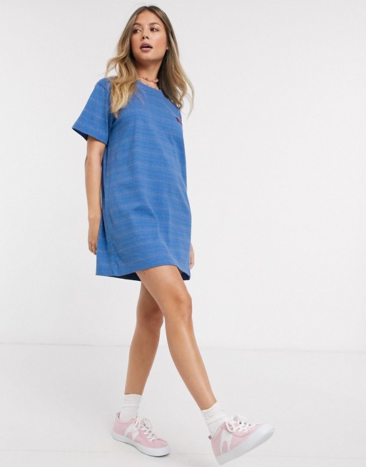 Quiksilver Printed jersey dress in blue