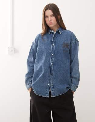 Quiksilver Rahmat Long Sleeve Denim Overshirt In Blue