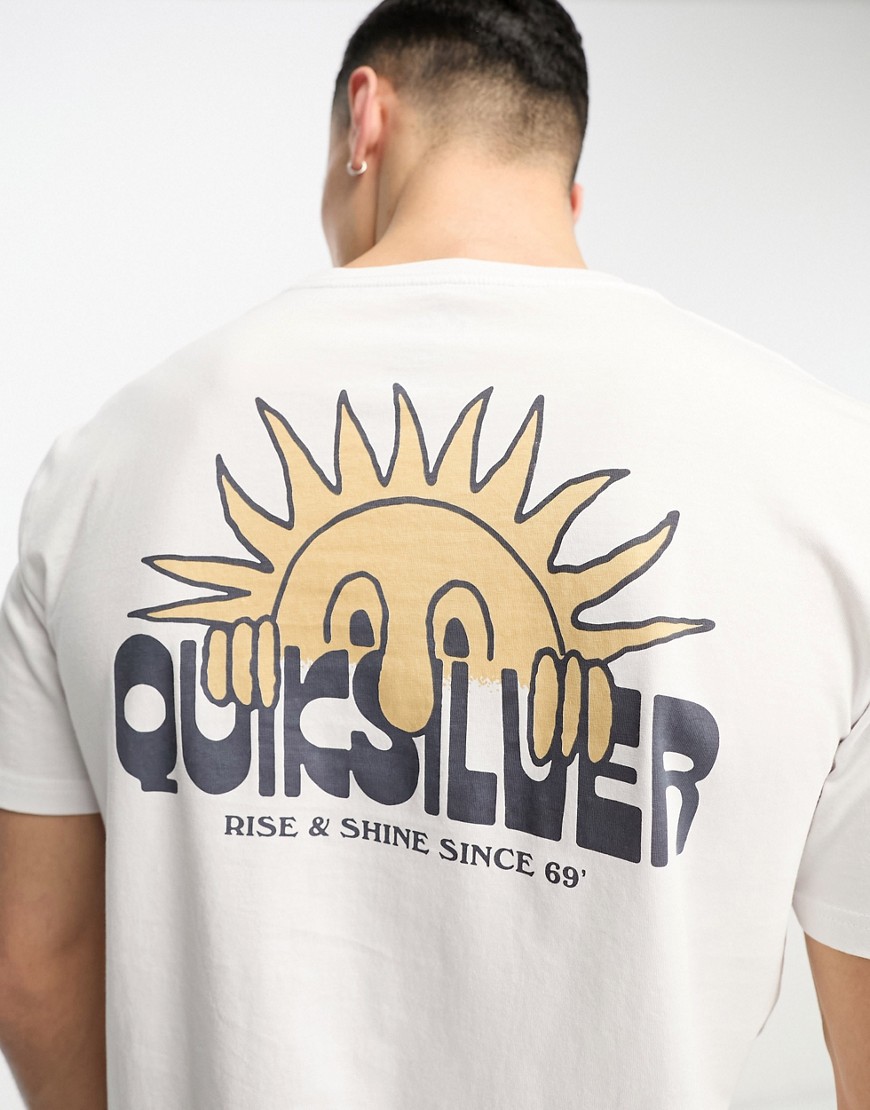 quiksilver - rise and shine - t-shirt bianca-bianco