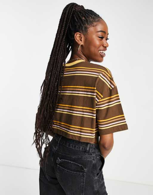 Quiksilver - Road Song - Cropped T-shirt in bruin, 2 van 4