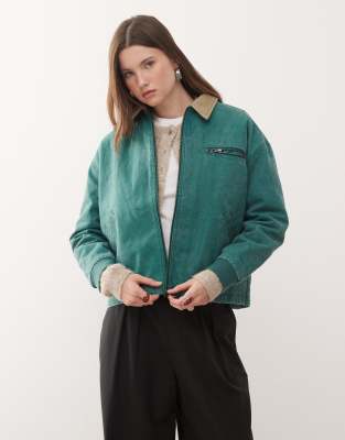 Quiksilver - Sand - Workwear-Jacke in Botanical Garden-Grün