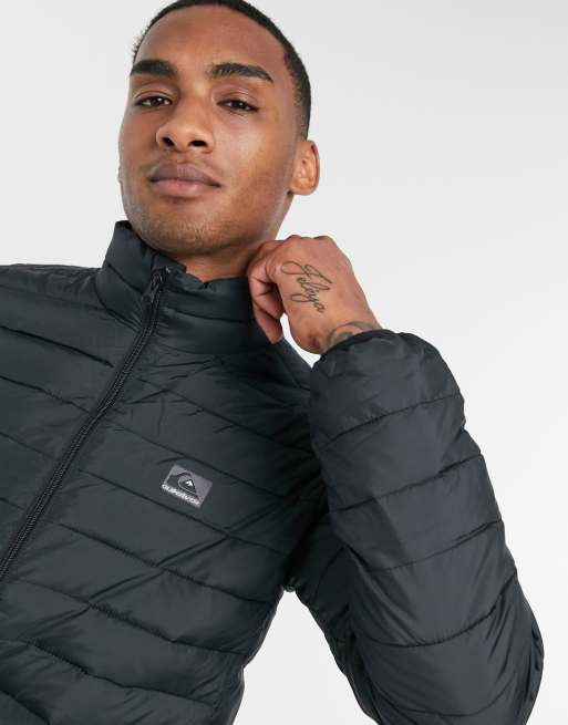 Quiksilver - Scaly - Gewatteerd jack in zwart