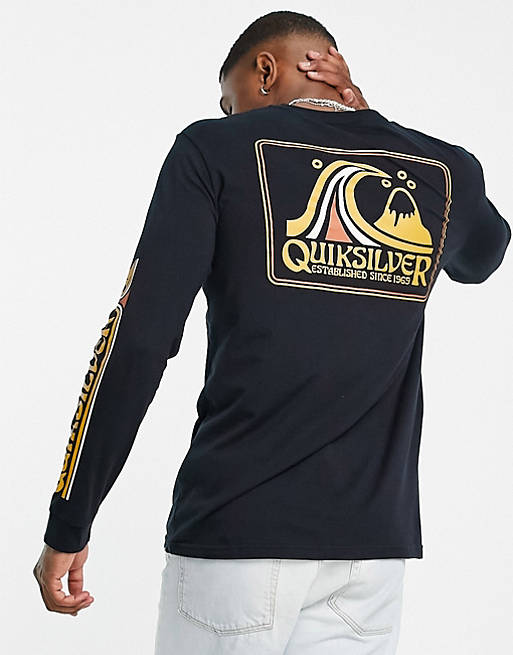 Quiksilver seaquest long sleeve t-shirt in black 