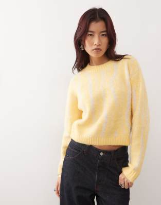 Quiksilver - Selwyn - Pullover in Rattangelb mit Rundhalsausschnitt und Muster