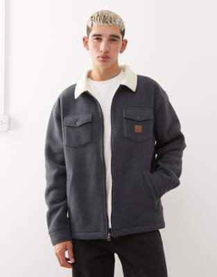 Quiksilver - Sherpa - Veste en polaire - Encre d'Inde-Noir