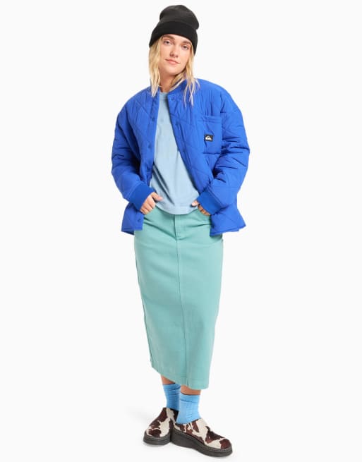 Quiksilver Shining quilted jacket in surf the web PURPLE ASOS