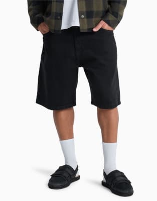 Quiksilver - Short baggy en jean - Noir