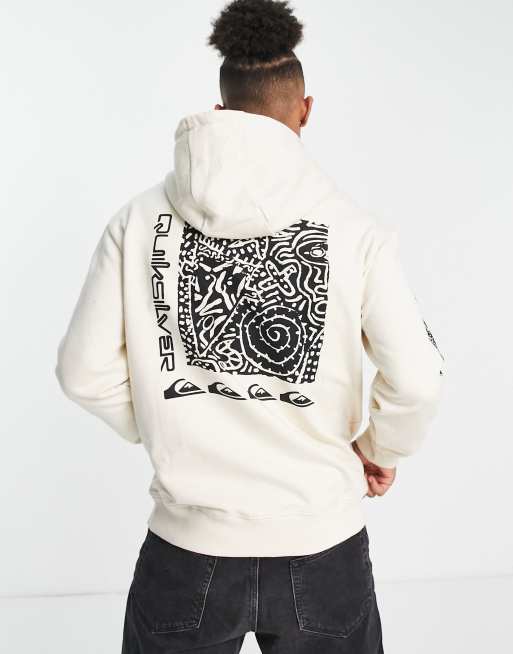 Quiksilver - Spiral - Cremefarvet hættetrøje