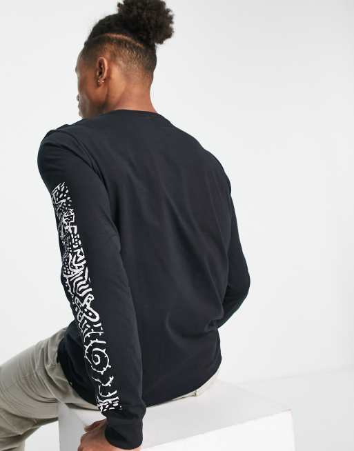 Quiksilver Spiral long sleeve t-shirt in black, 2 of 4