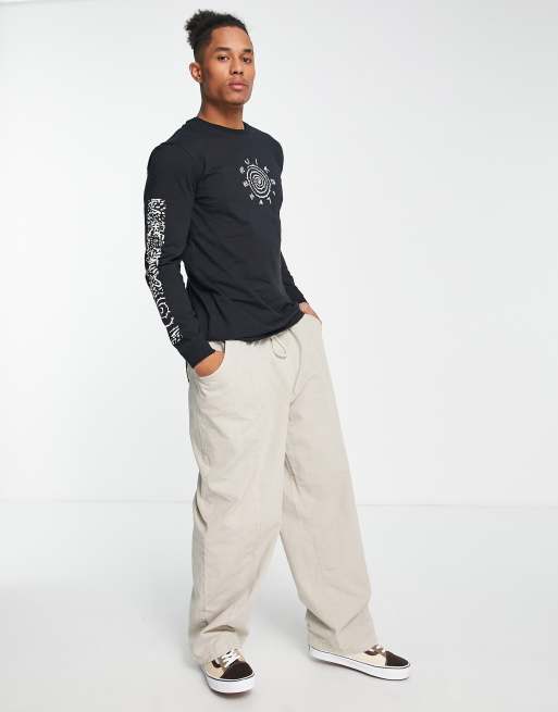 Quiksilver Spiral long sleeve t-shirt in black, 3 of 4