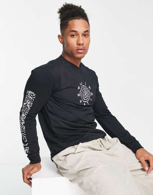 Quiksilver Spiral long sleeve t shirt in black