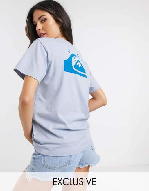 Quiksilver standard back print t-shirt in blue Exclusive at ASOS | ASOS