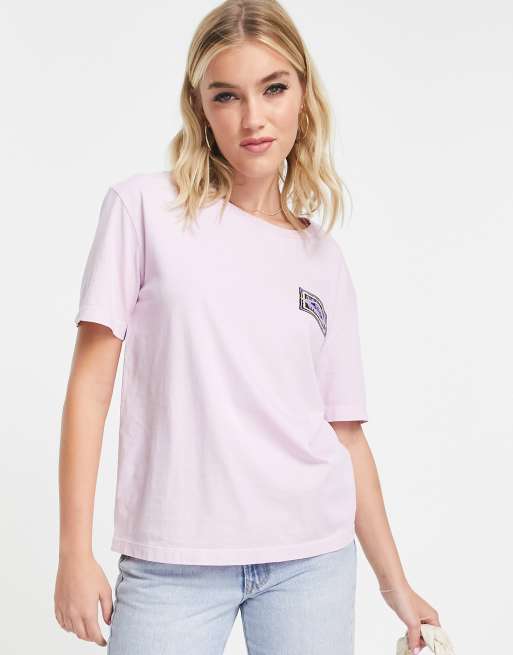 Quiksilver standard backprint t-shirt in pink